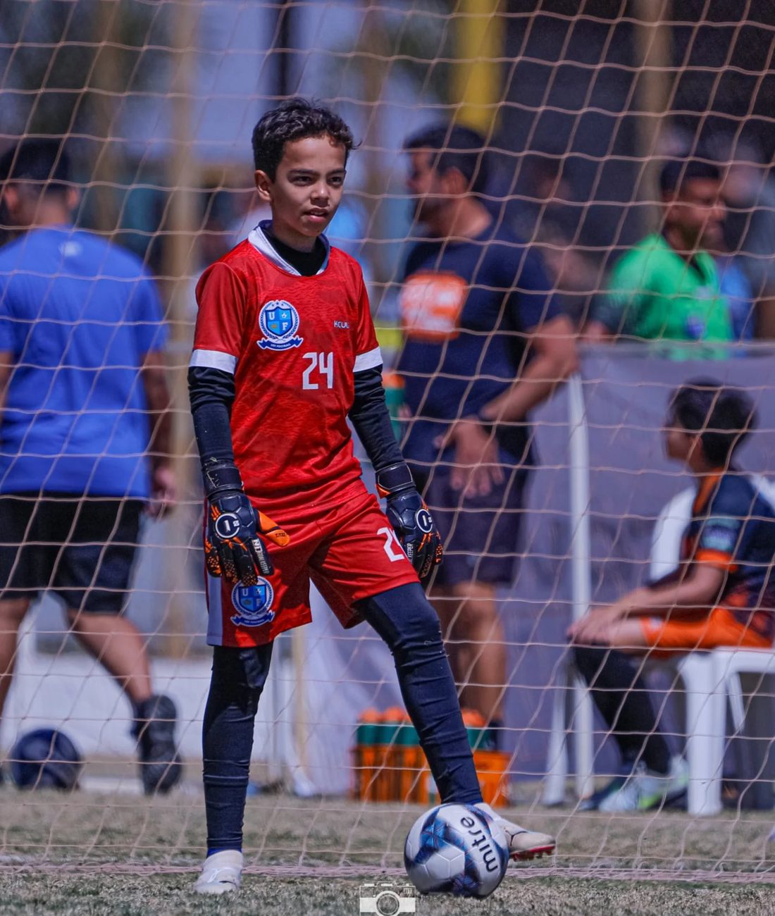 Goleiro da UDI Football em campo